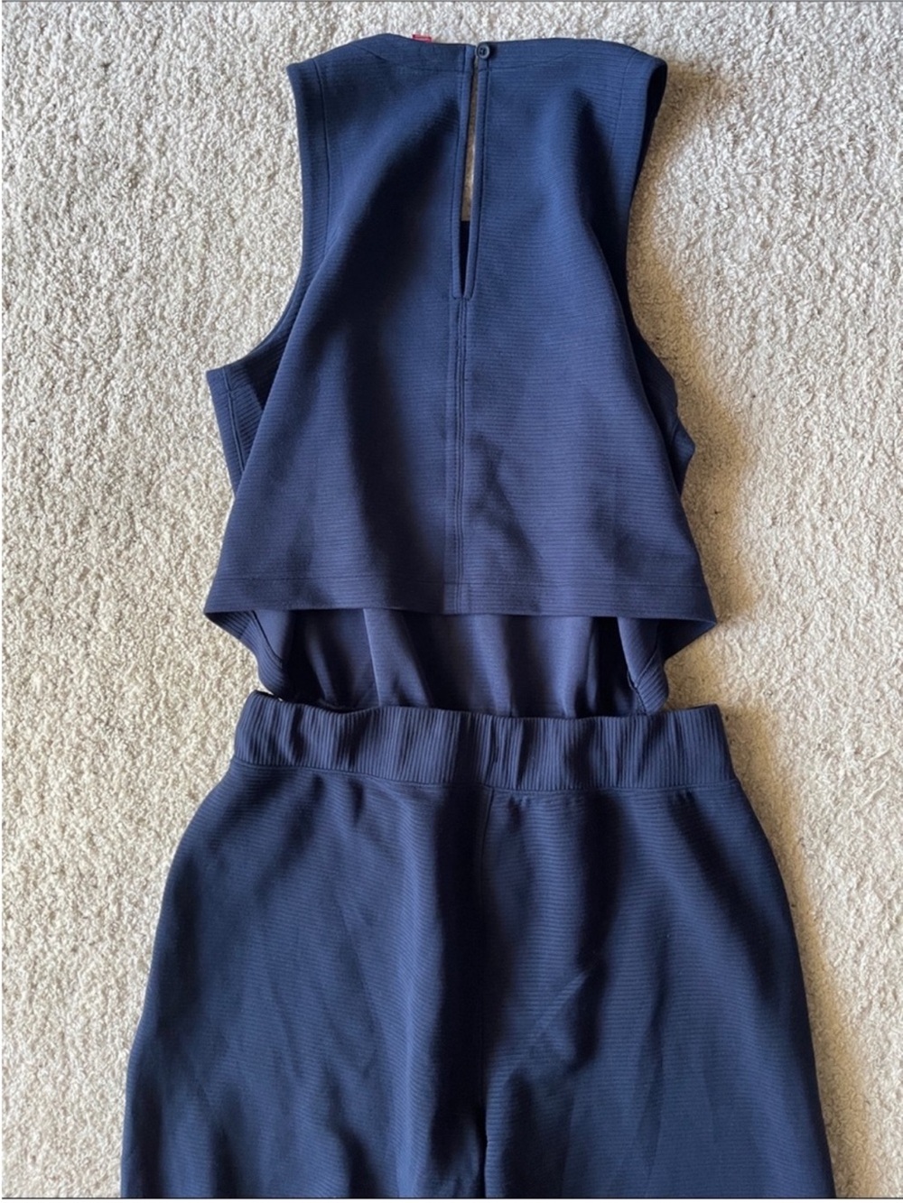 Spanx Airessentials French Rib Jumpsuit in Timeless Navy Blue - Picture 8 of 8